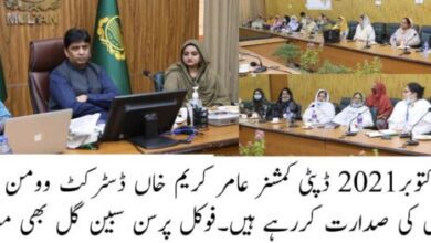 Photo of خواتین کو کارآمد اور بااثر بنانا ہوگا :ڈپٹی کمشنر ملتان