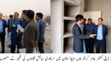 Photo of ڈپٹی کمشنر عامر کریم خاں  کا واپڈا ٹاون کا دورہ ، سرکاری رہائش گاہوں کا معائنہ