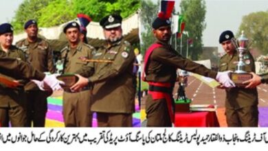 Photo of پولیس ٹریننگ کالج ملتان میں جوانوں کی پاسنگ آوٹ  پریڈ