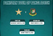 Photo of پی سی بی نے مینز کرکٹ ٹیم کے دورہ بنگلہ دیش کا شیڈول جاری کردیا، 3 ون ڈے میچز کی سیریز ڈھاکہ میں کھیلی جائے گی